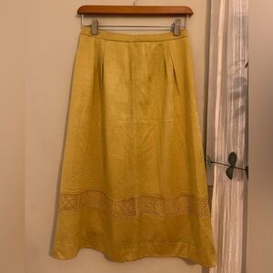 Elegant Yellow Women's Vintage style Skirt